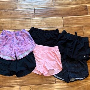 Girls athletic shorts -6 pairs